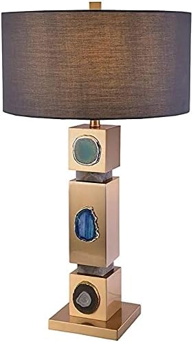 JiYZe Настолна лампа Постмодерното Креативна Декоративна Настолна Лампа от Естествен Мрамор Ахат Самоличността
