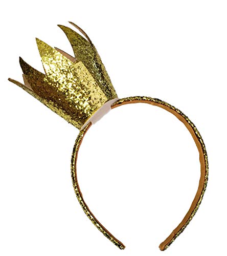 Забавни 30th Birthday Блестящи Crown Headband Tiara and Party Hat Alternative Unisex One Size (Gold)