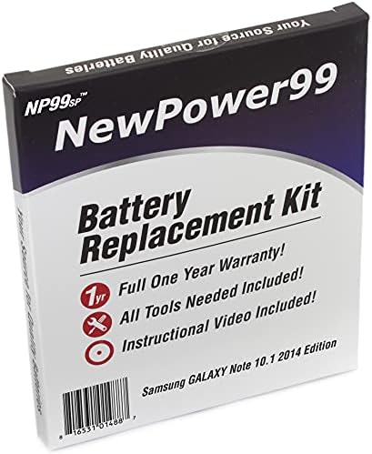 NewPower99 Акумулаторен комплект с батерия, видео и инструменти за Samsung Galaxy Note 10.1 2014 Издание