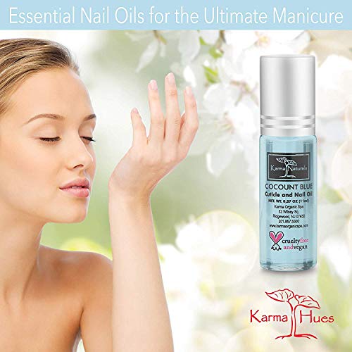 Karma Organic Coconut Cuticle Oil - обогатена с витамин е Процедура за хидратация и мекота - Маникюр, Грижа за ноктите и кожата Подхранва, успокоява и овлажнява, съдържа жестокост Pu