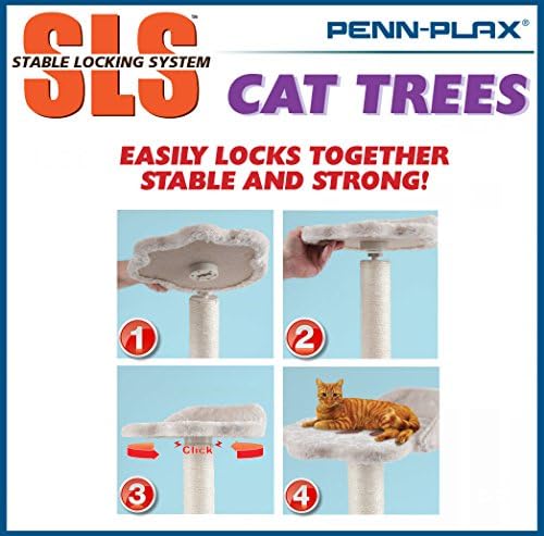 Penn Plax Cat Tower 5-уровневое катерене на дърво, включва в себе си скривалища и убежища, както и котешки играчки за забавление