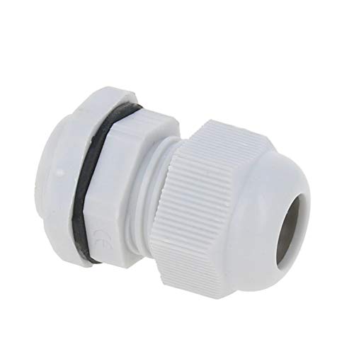 Heyiarbeit Cable Gland - 10 Pack PG11 Plastic Waterproof Adjustable 4-9mm Cable Gland Connectors Връзка, Кабелна Elips с Подплънки, Бял