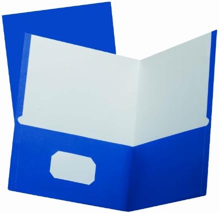 Оксфорд училищен клас с два джоба, синьо, Размер писма, 25 в картонена кутия, (50754)