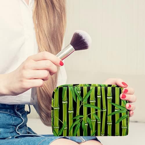 Косметичка Дамски Косметичка за пътуване за носене козметика сменяеми ключове и т.н., Бамбукови растения и листа