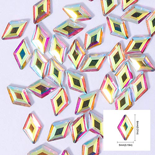 Nail Rhinestones White 12Pcs Glass Irregular Triangle Glitter САМ маникюр Nail Art 3D Crystal Nail Art Decoration Diamond(06)