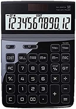 Cradleluc Office Desktop Calculator, Dual Power Electronic Калкулатор Portable 12 Digit Large LCD Display Calculator, for Office/Home/School
