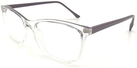 Синя светлина Блокира Модни очила, антибликовые, анти-Стрес за очите/Главоболие (LYNX Purple, 0.00)