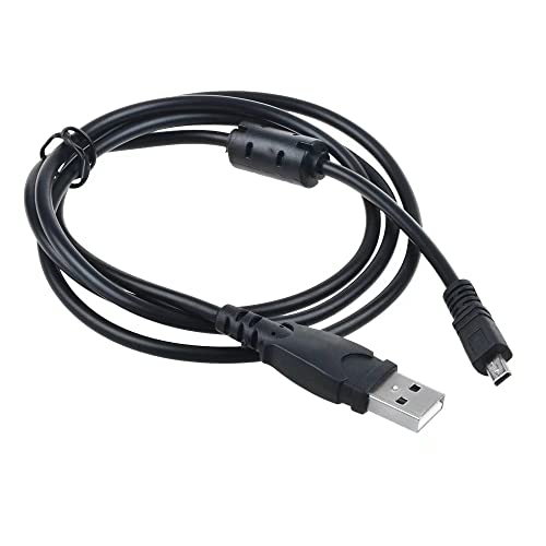 SupplySource Съвместимо Зарядно устройство с USB 3 фут +Смяна на Кабел за предаване на данни за Фотоапарат Panasonic Lumix DMC-F5 DMC-FX45 DMC-SZ10